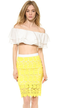 Click for more info about One By Viva Aviva Rongo Ruffle Top - White