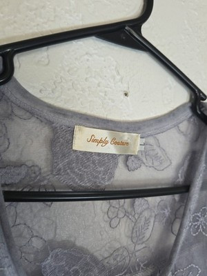 Simply Couture Beaded Mesh Sheer Gray Top Sleeveless High Low Tunic Large | eBay US