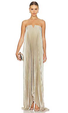 L'IDEE Black Tie Gown in Gold Shimmer from Revolve.com | Revolve Clothing (Global)