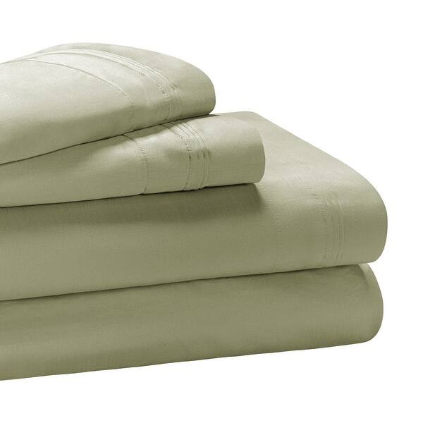 Superior Egyptian Cotton 650 Thread Count Bed Sheet Set - Twin XL - Sage | Bed Bath & Beyond