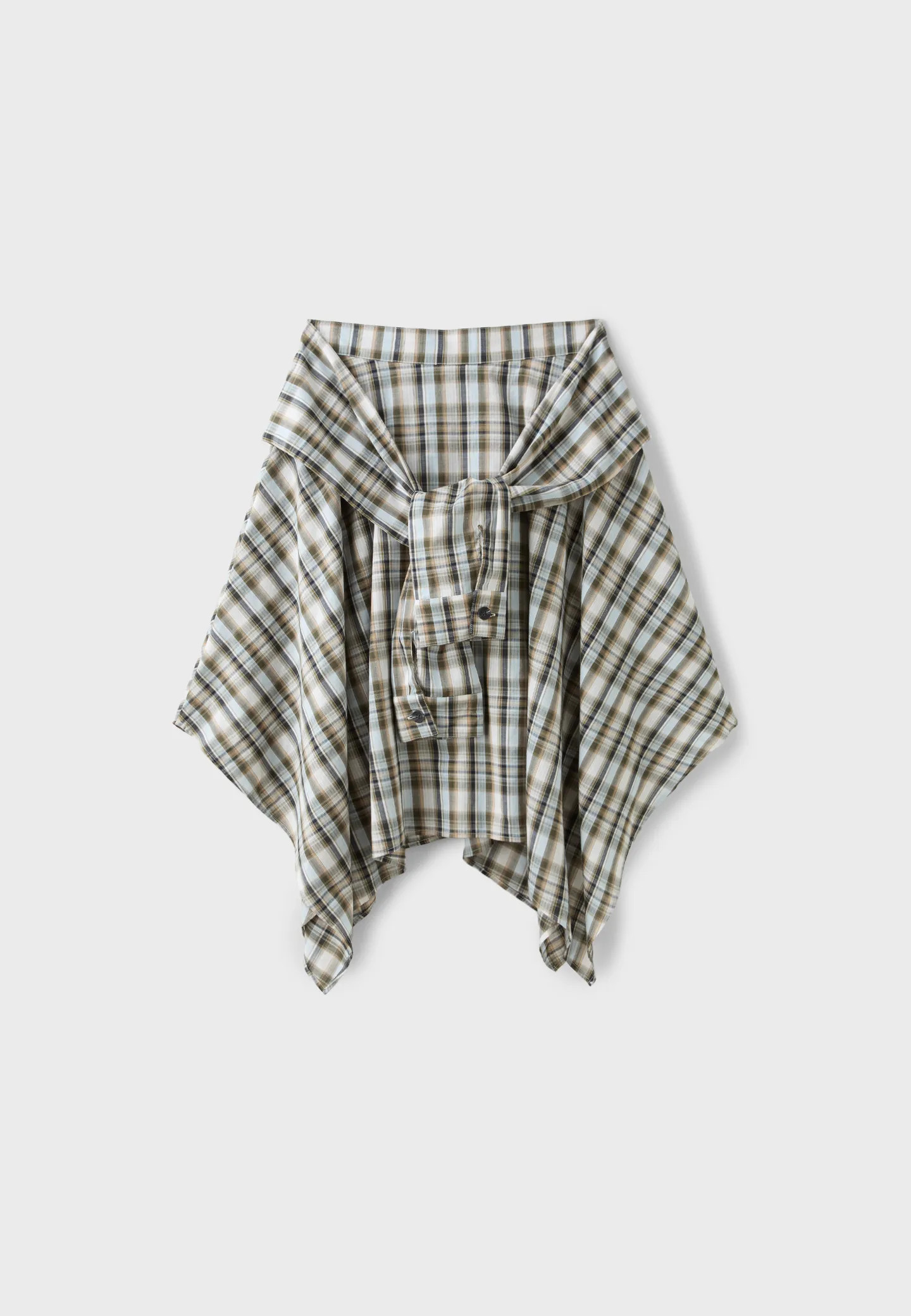 Midirock mit Hemd\u00e4rmel-Detail | Stradivarius DE