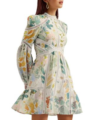 Tealan Linen Floral Mini Dress | Bloomingdale's (US)