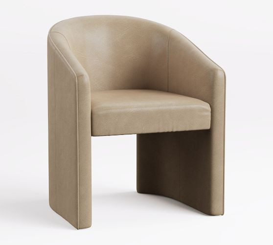 Baldwin Fully Leather Dining Armchair | Pottery Barn (US)
