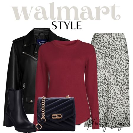Walmart outfit! Midi length skirt, basic long sleeve, faux leather jacket, new release bag, and boots! 



#LTKshoecrush #LTKstyletip #LTKSeasonal