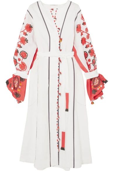 Eres - + Vita Kin Sicily Embroidered Linen Dress - White | NET-A-PORTER (UK & EU)