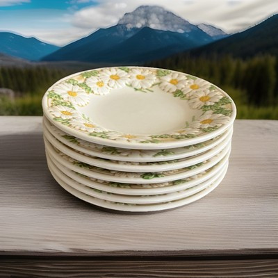 VTG Set Of 7 Metlox Poppytrail Sculptured Daisy Bread & Butter Plates 6 1/4" | eBay US