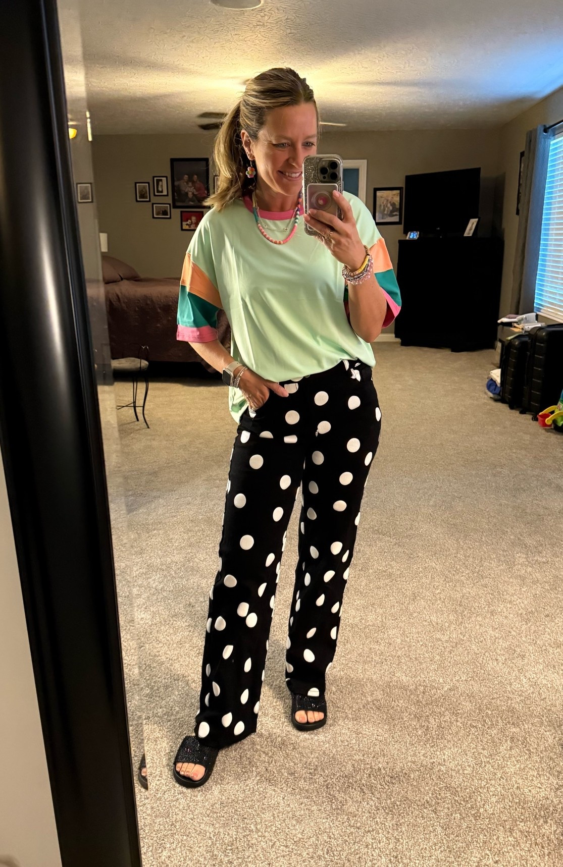Polka dots + bright colors = 🫶🏻

Pants are TTS , shirt runs oversized (wearing a size small and it’s still oversized)

#LTKootd #LTKSeasonal #LTKSaleAlert