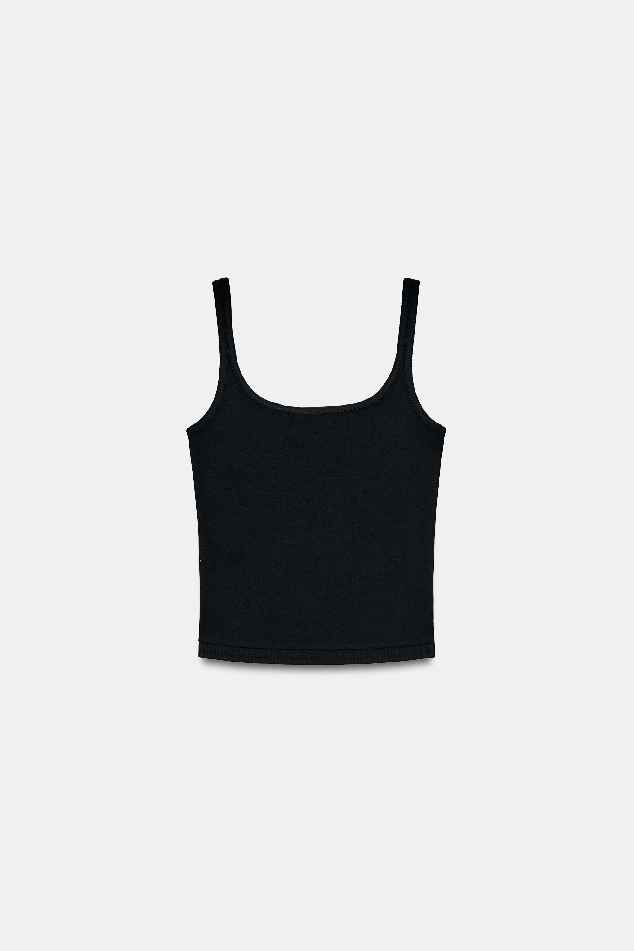 MODAL COTTON STRAPPY TOP | Zara UK
