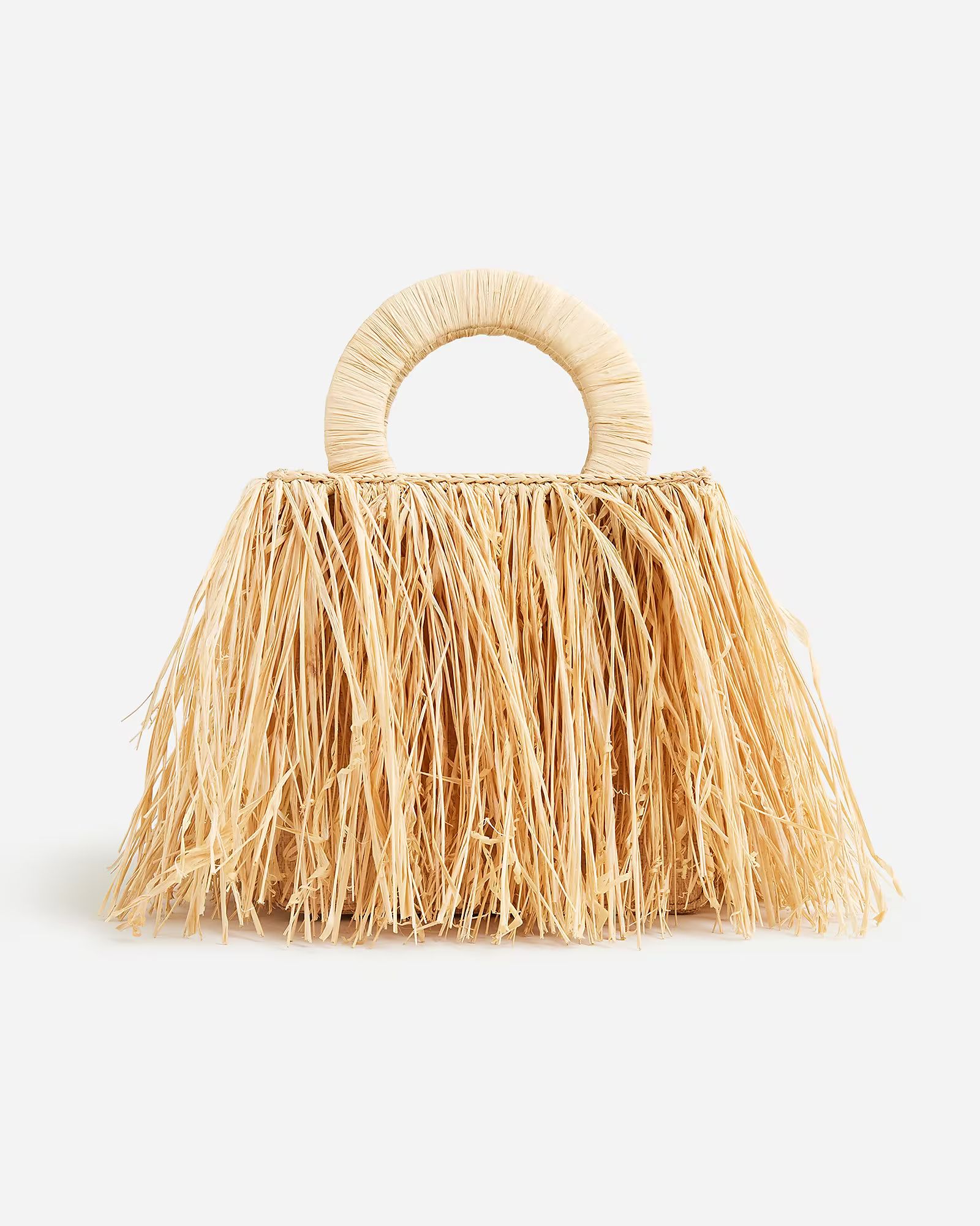 Fringe straw bag | J.Crew US