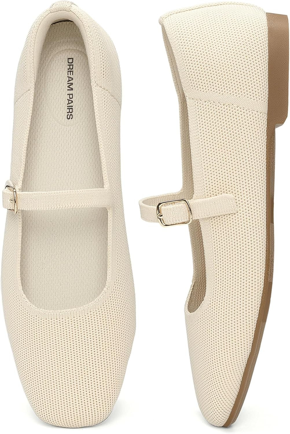 DREAM PAIRS Women's Mary Jane Square Toe Ballet Flats | Amazon (US)