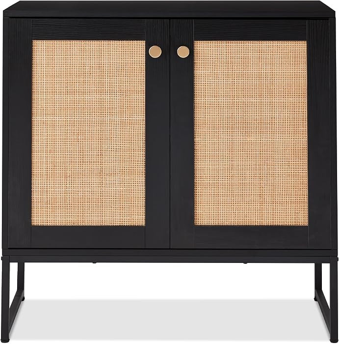 Best Choice Products 2-Door Rattan Storage Cabinet, Accent Furniture, Multifunctional Cupboard fo... | Amazon (US)