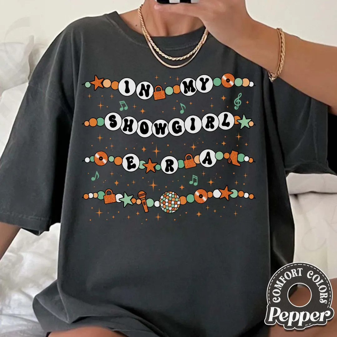 Friendship Bracelet Showgirl Comfort Colors Shirt, in My Showgirl Era Shirt, Showgirl Shirt, New ... | Etsy (US)