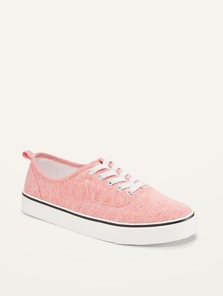 Speckled Jersey-Knit Elastic-Lace Sneakers for Girls | Old Navy (US)