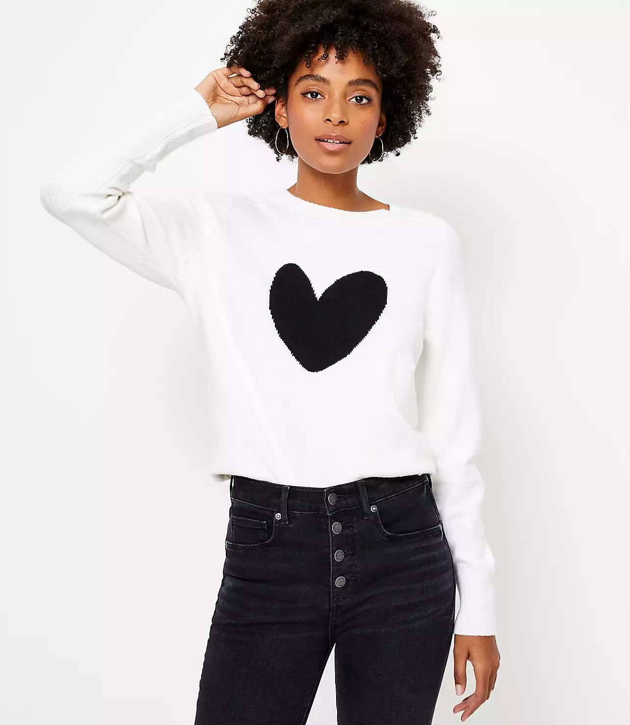 Petite Heart Sweater | LOFT