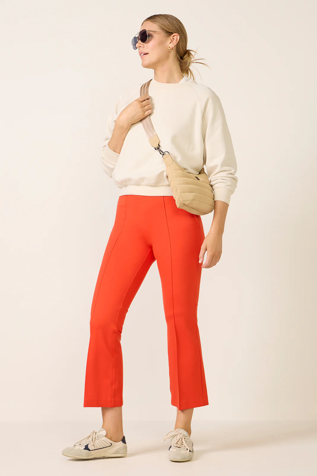 Pintuck Kick Flare Ponte | Evereve