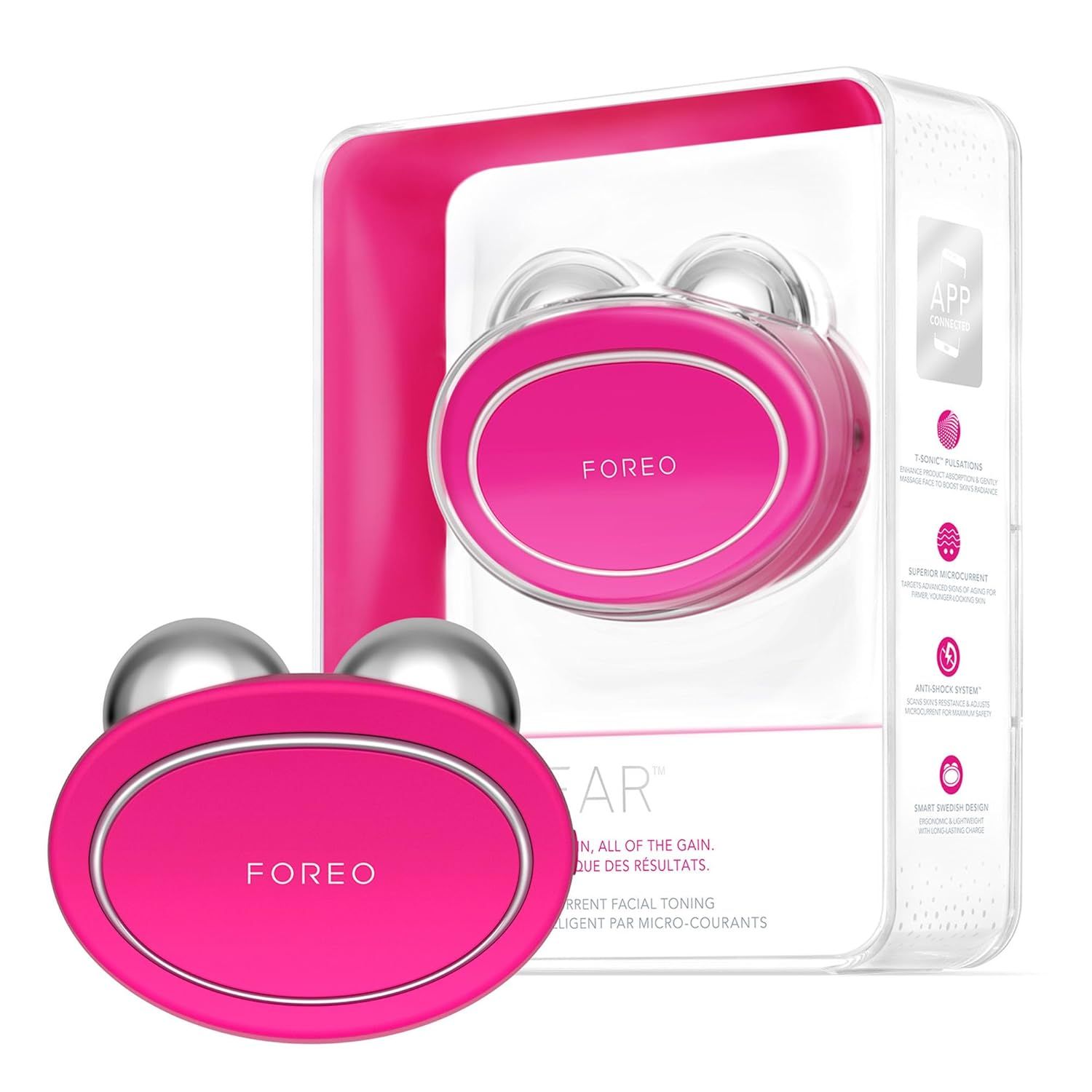 FOREO Bear Microcurrent Facial Device - Face Sculpting Tool - Instant Face Lift - Firm & Contour ... | Amazon (US)