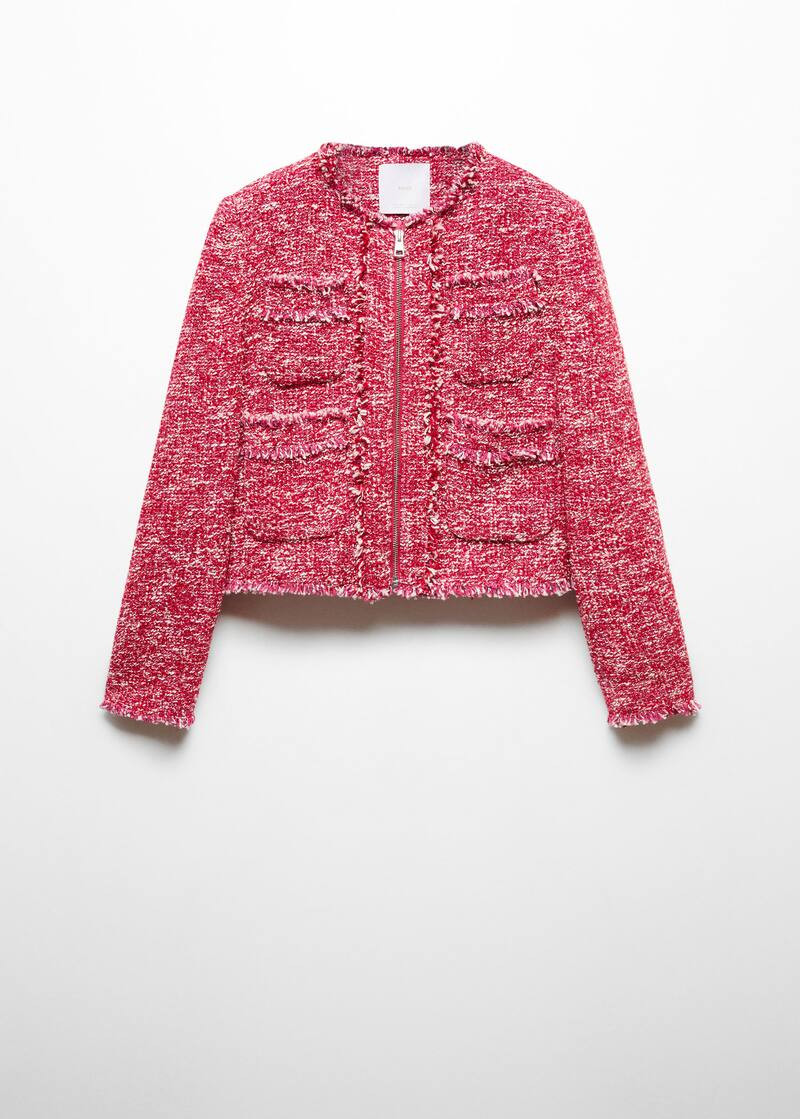 Tweed jasje met zakken -  Dames | Mango Nederland | MANGO (NL)