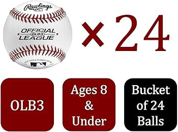 Rawlings | Official League Recreational Use Practice Baseballs | Youth/8U | OLB3 | Bucket | 24 Co... | Amazon (US)
