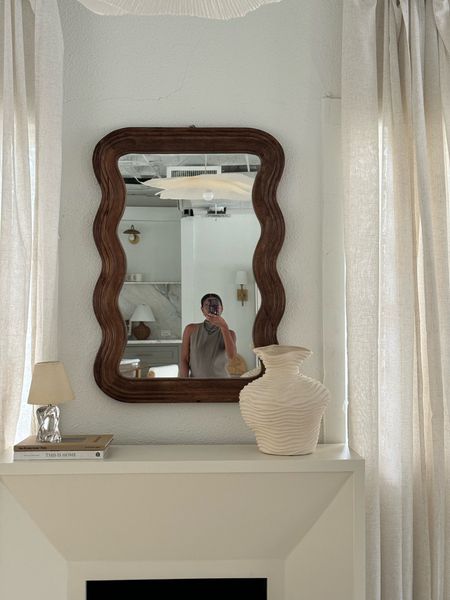 Home decor, brown wood wavy mirror, wrinkle large vase

#LTKStyleTip #LTKHome