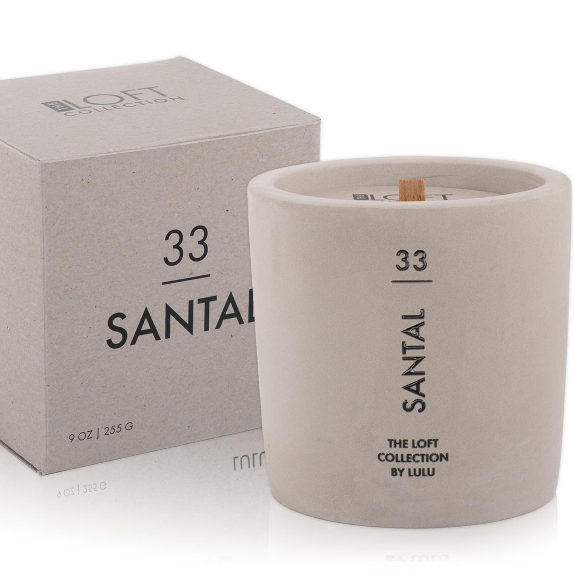 Lulu Candles | Santal Scented Candle | The Loft Collection | Concrete Cement Jar Candle | Soy Can... | Amazon (US)