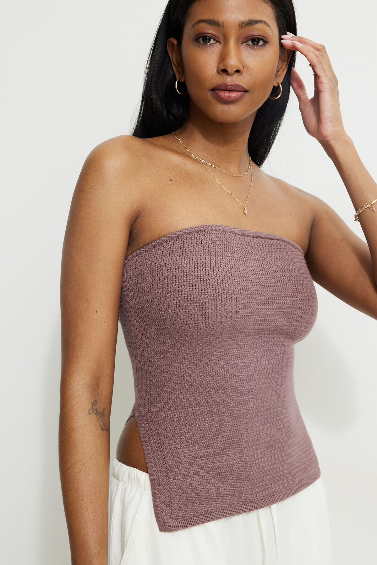 Knit Tube Top | Dynamite Clothing