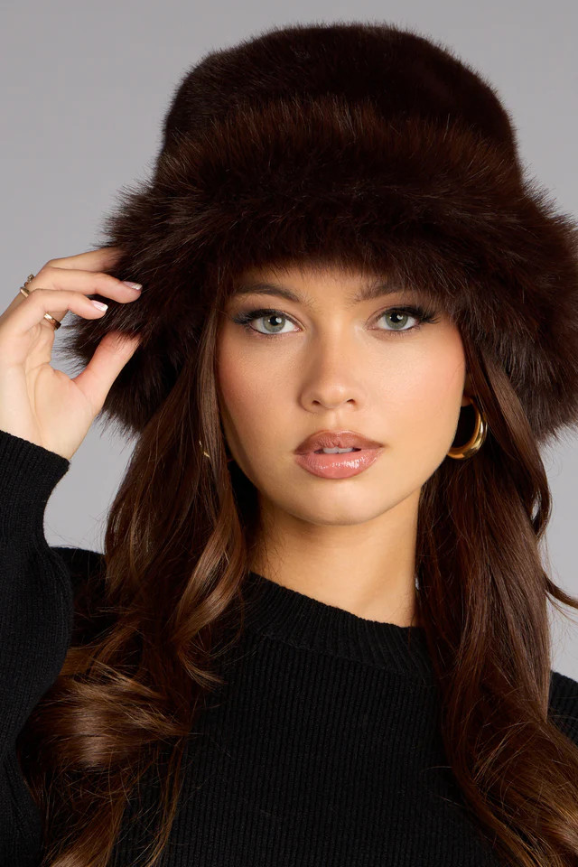 Winter Crush Faux Fur Bucket Hat | Windsor Stores