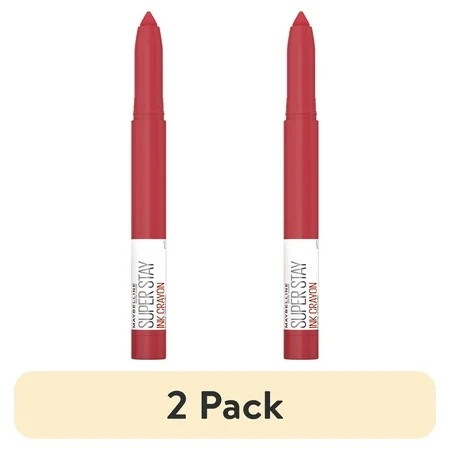 (2 pack) Maybelline SuperStay Ink Crayon Matte Lipstick, Work For It | Walmart (US)