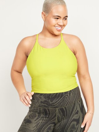 Light Support PowerSoft Longline Sports Bra for Women | Old Navy (US)