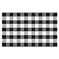 MUBIN Cotton Buffalo Plaid Rug 27.5 x 43 Inches Black and White Check Rugs Hand-Woven Indoor or O... | Amazon (US)
