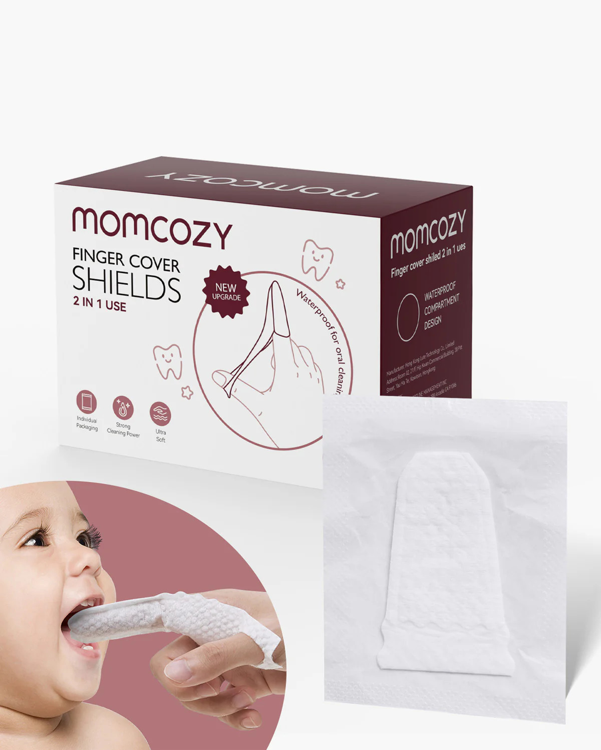 Momcozy Oral Care Series: Finger Wipes (30ct) | Momcozy US