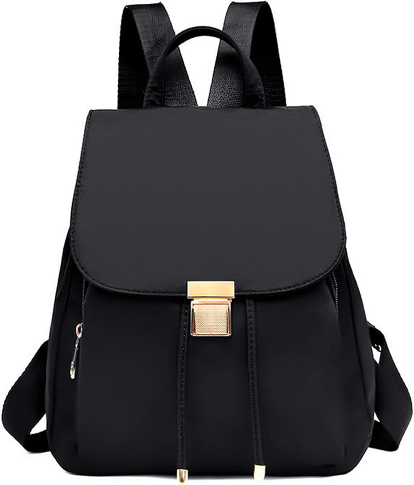 Mini Backpack Small Nylon Backpack for Women Trendy Lightweight Travel Purse Black Personal Item ... | Amazon (US)