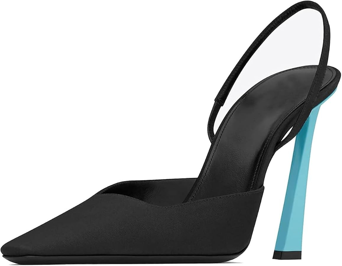 Beauty Cry Women's Slingback Pumps Closed Toe Slip on Heels | Amazon (US)