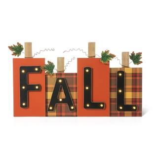 Glitzhome® 18" Lighted Wooden Fall Pumpkins Table Décor | Michaels Stores