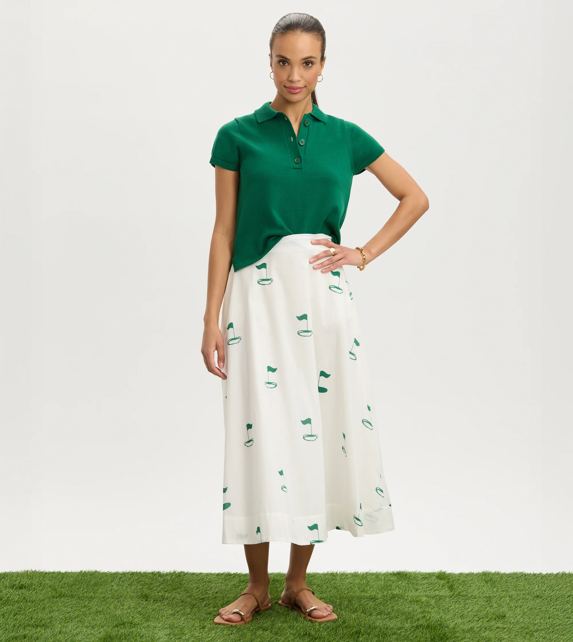 Renwick Golf Print Maxi Skirt | Renwick