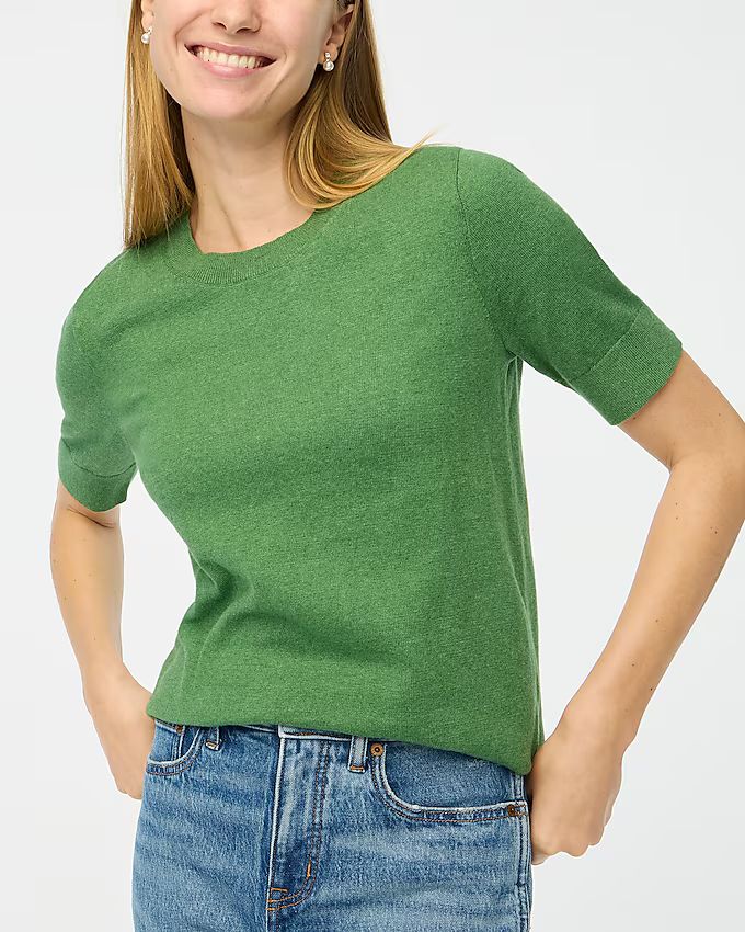 Cotton-blend short-sleeve sweater | J.Crew Factory