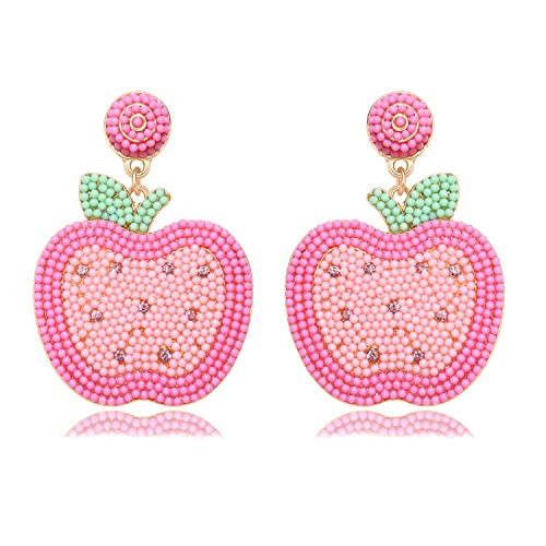 MOLOCH Teacher Earrings Beaded Rhinestone Maestra Teacher Dangle Earrings Back to School Gifts for Teacher Appreciation | Amazon (US)