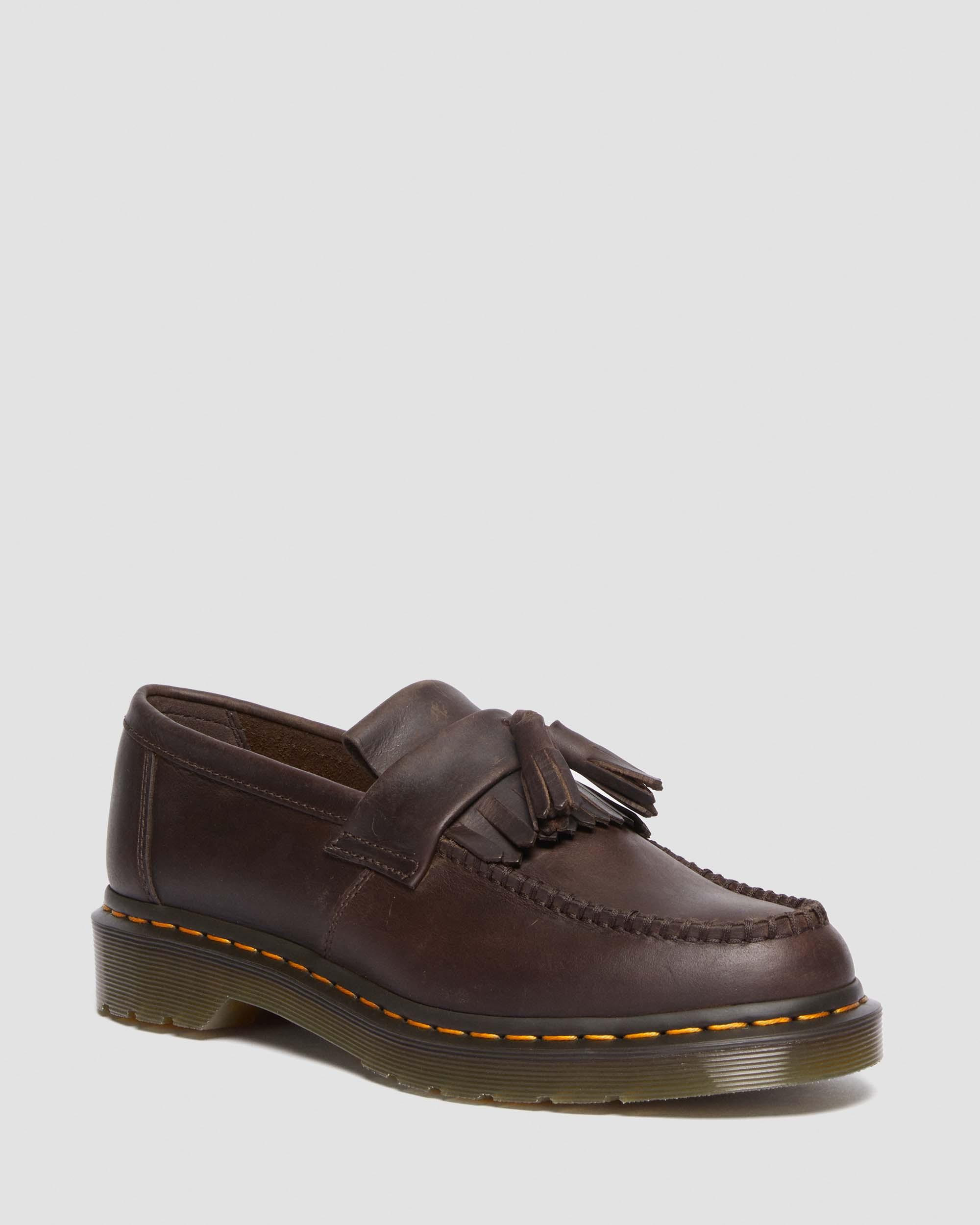 Adrian Crazy Horse Leather Tassel Loafers | Dr. Martens