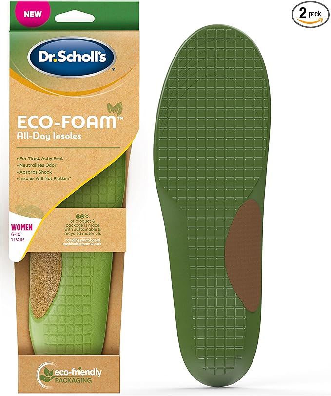 Dr. Scholl's Eco-Foam Insoles for Women, Shoe Inserts Made with Sustainable and Recycled Material... | Amazon (US)