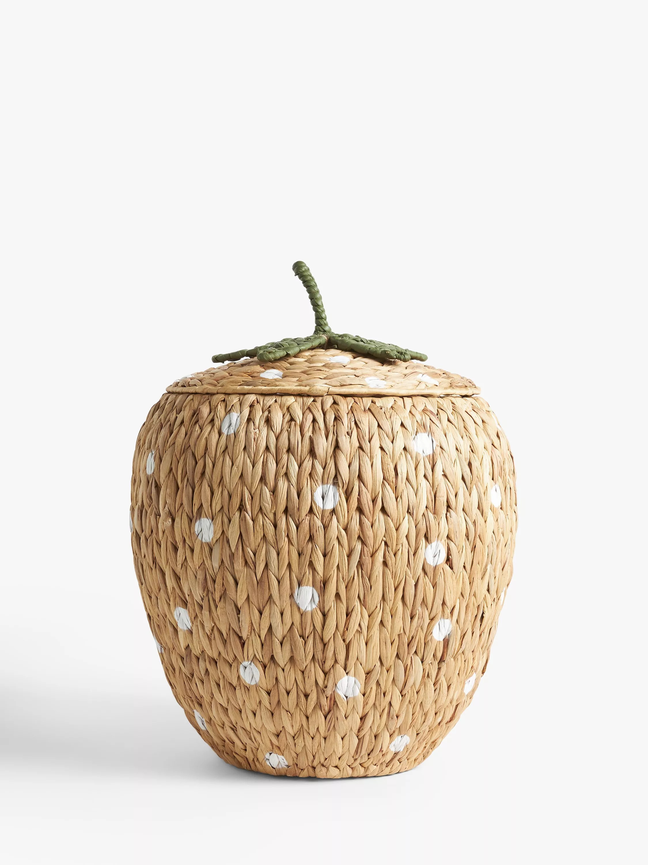 John Lewis Strawberry Water Hyacinth Storage Basket, Natural | John Lewis (UK)
