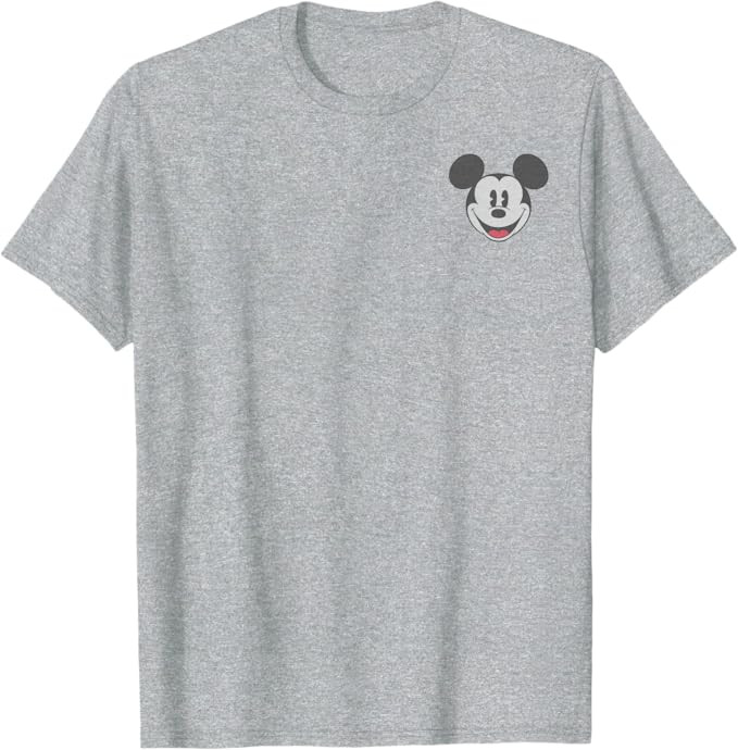 Disney Mickey And Friends Retro Smiling Mickey Pocket Logo T-Shirt | Amazon (US)