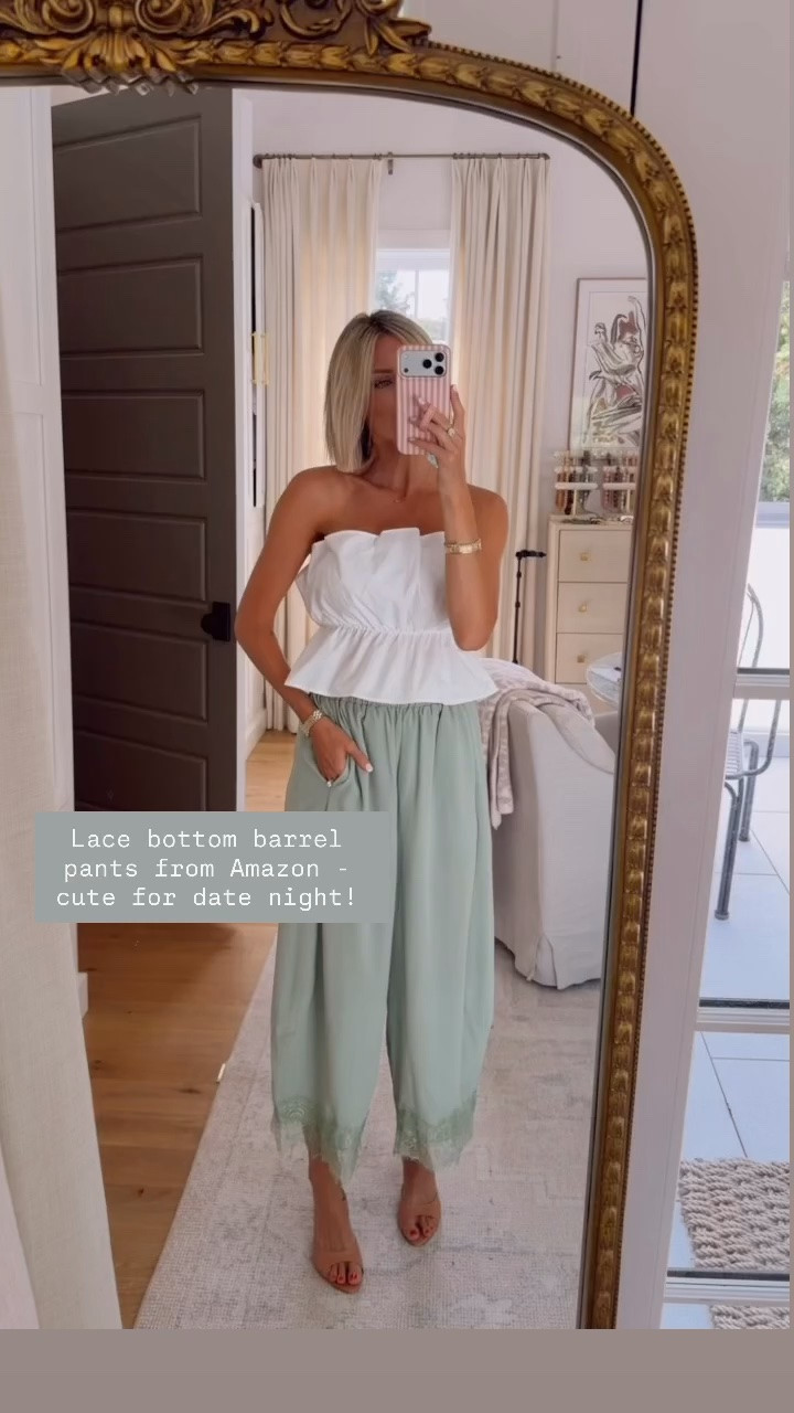 Can’t believe these pants are an Amazon find! Paired with an Amazon top- this looks designer at an affordable price 👏🏻 Wearing small in both

Loverly grey, Amazon fashion finds, date night outfit, girls night style inspo, affordable fashion womens, transitional clothing

#LTKSeasonal