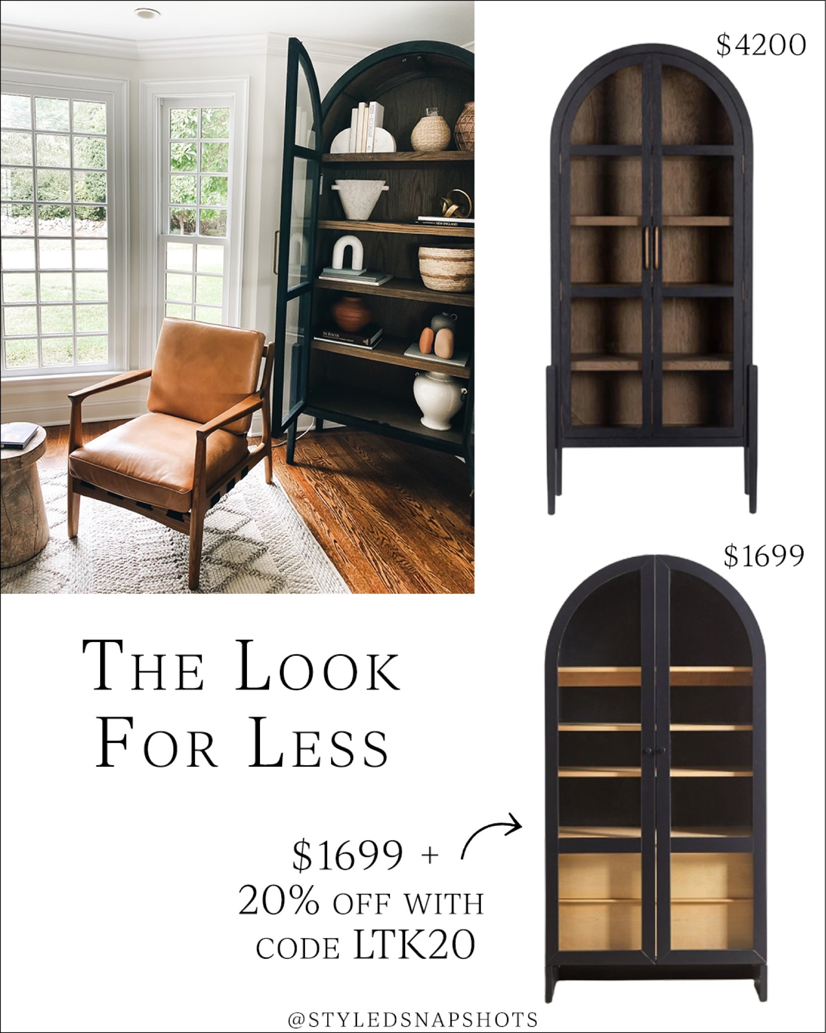 Arched Cabinet look for less // extra 20% off with code LTK20

#LTKsalealert #LTKhome