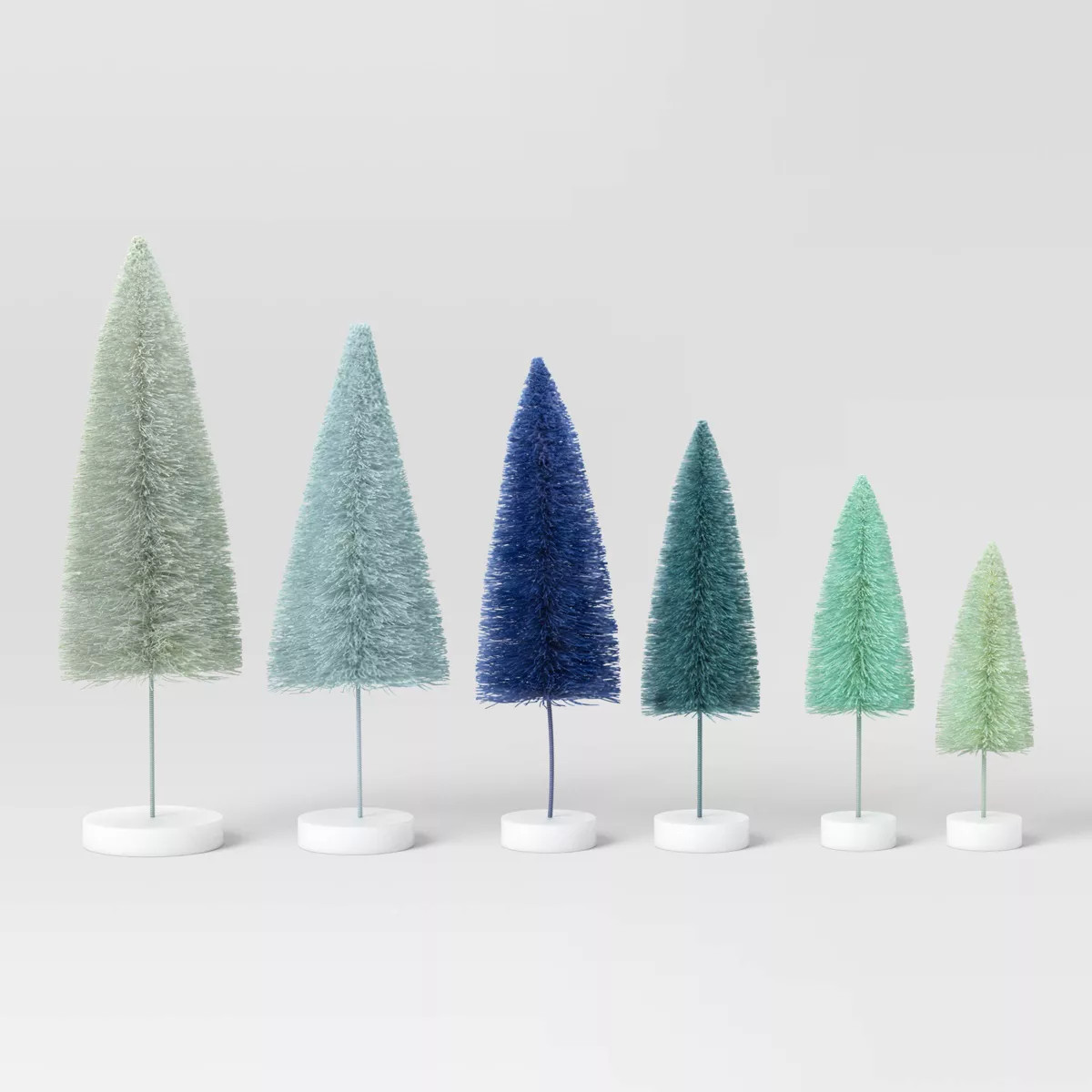 6pc Sisal Christmas Bottle Brush Tree Set - Wondershop™ | Target