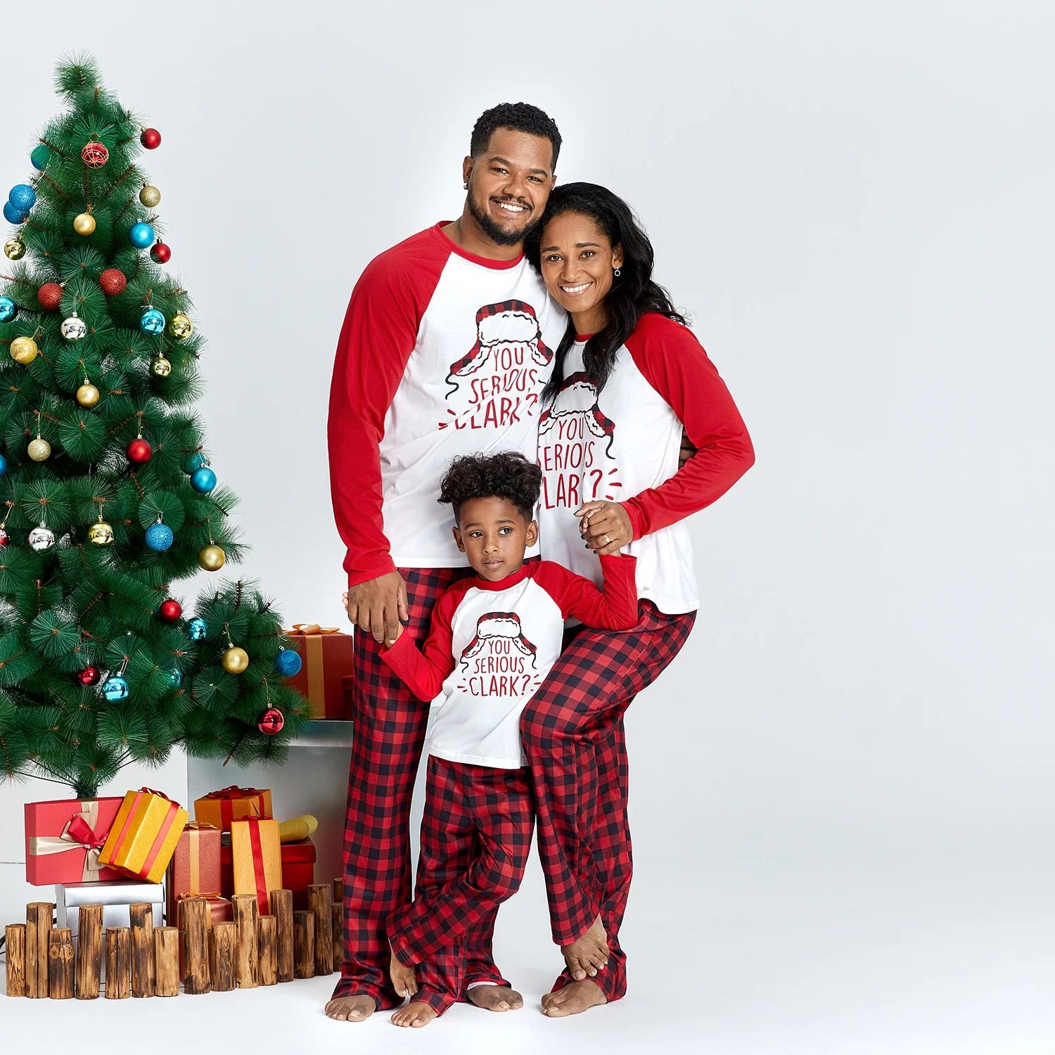 PatPat Mosaic Christmas Family Matching YOU SERIOUS CLARK Pajamas,2-Piece,Unisex - Walmart.com | Walmart (US)