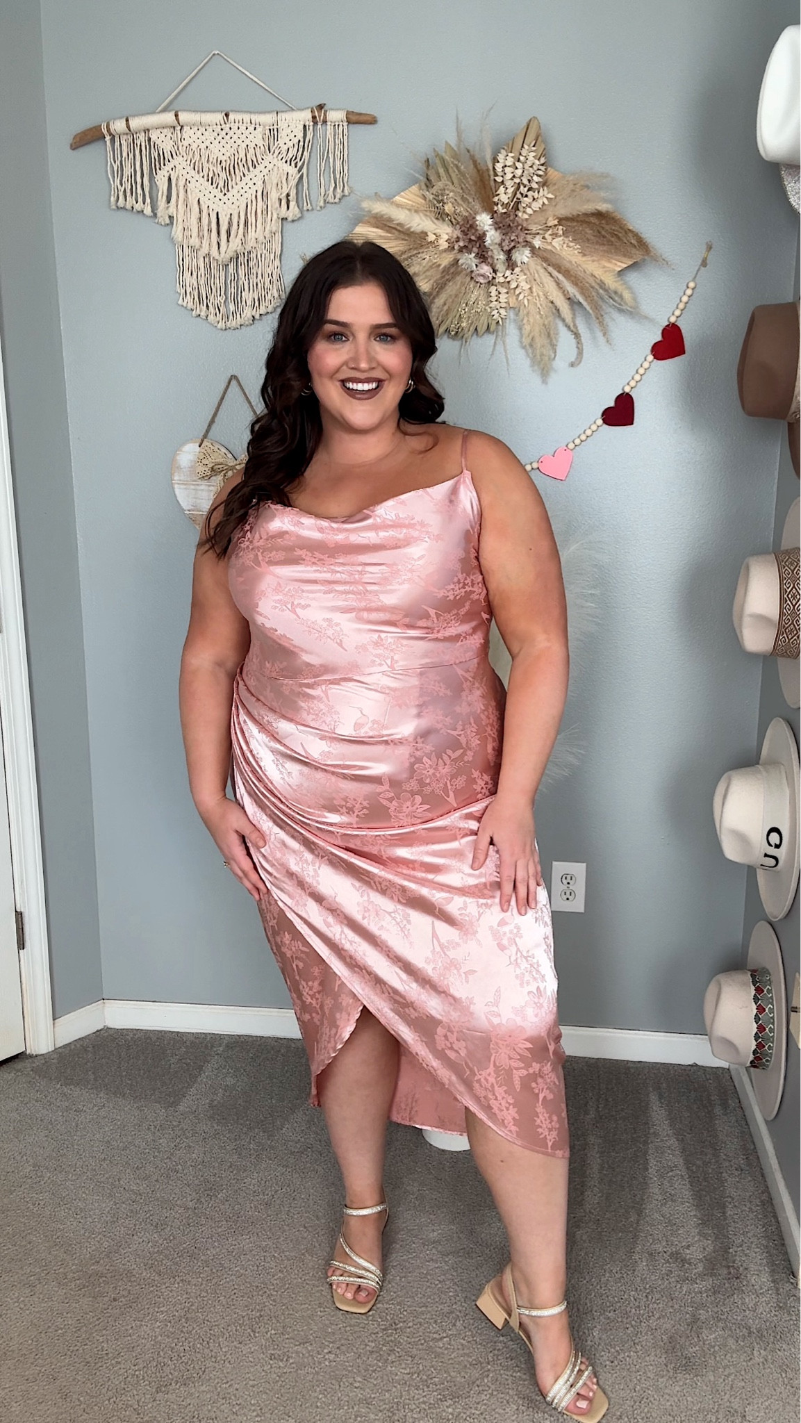 Amazon satin cowl neck midi dress 🌸 Love the color but not my favorite style. Wearing an XXL pluss

#LTKPlusSize #LTKStyleTip #LTKFindsUnder50