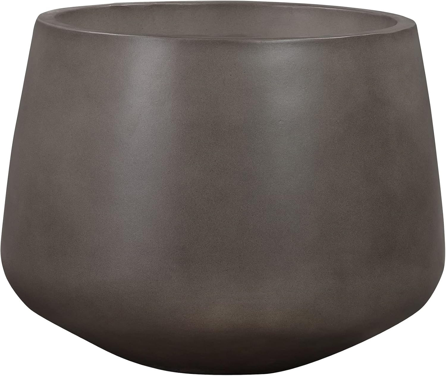 Armen Living Amethyst Large Round Lightweight Concrete Indoor or Outdoor Planter in Grey | Amazon (US)