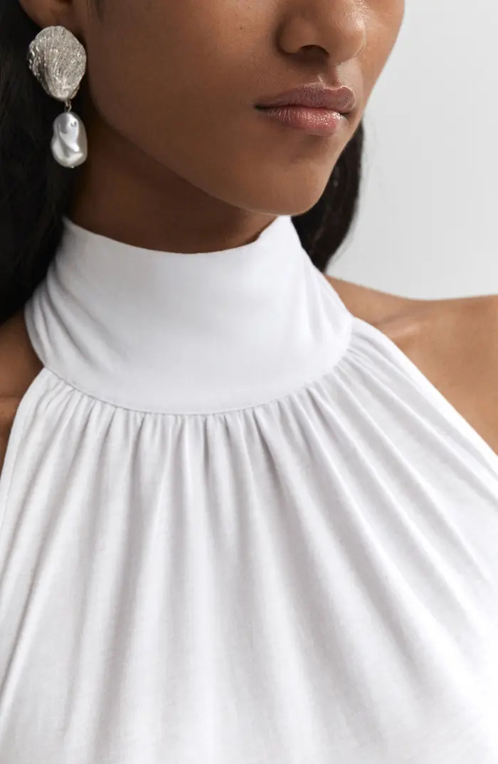 Open Back Halter Cotton Maxi Dress | Nordstrom