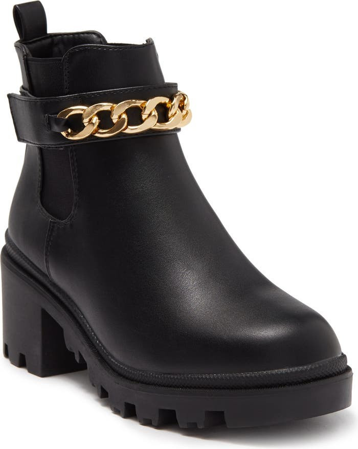 Chelsea Combat Boot w/ Gold ChainCATHERINE MALANDRINO | Nordstrom Rack