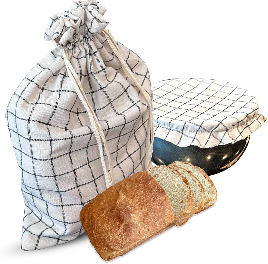 Touchet Heritage Bread Bags for Homemade Bread With Bowl Cover| Reusable Bread Bag| Sourdough Bre... | Amazon (US)