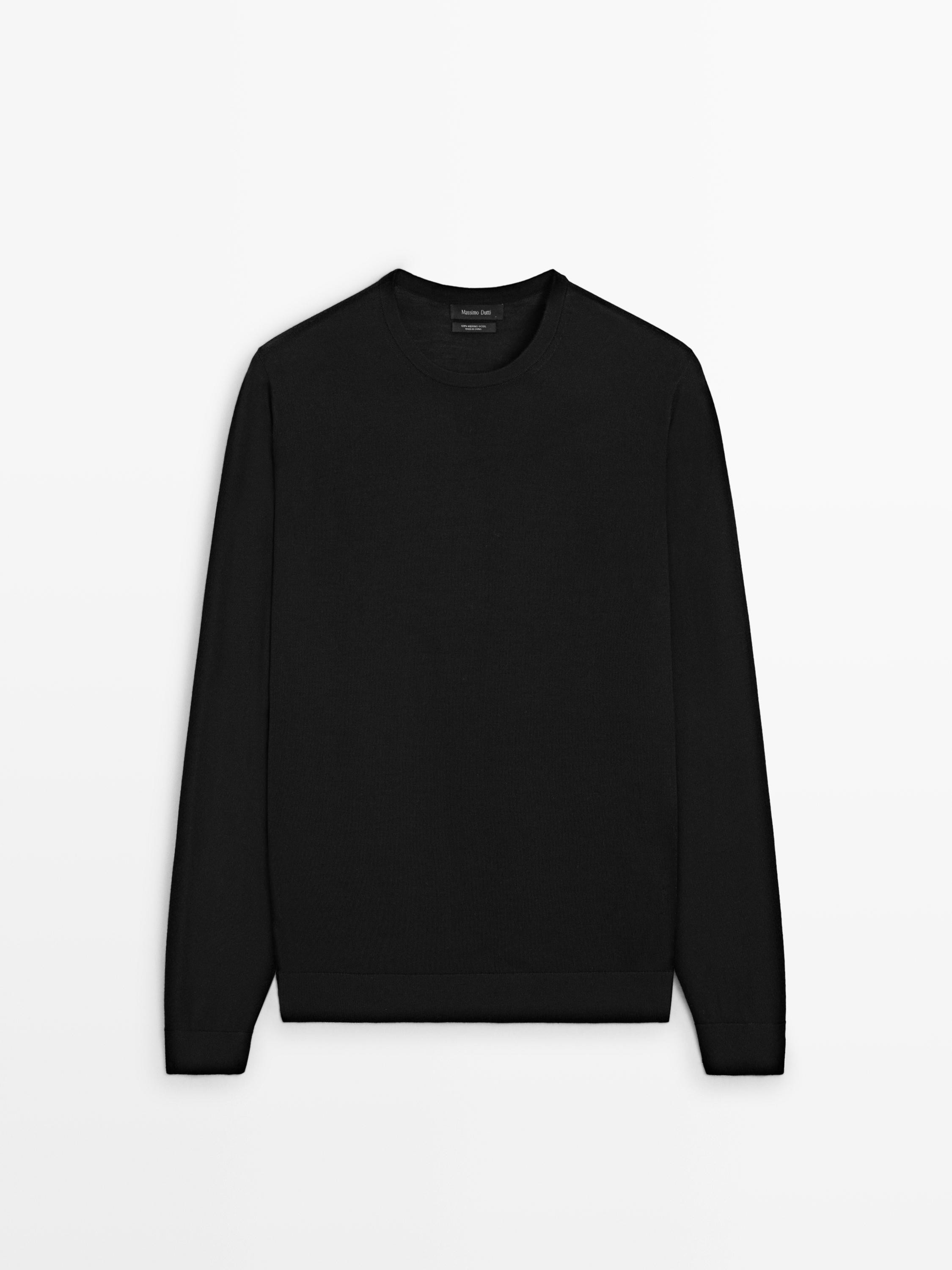 Merino wool knit sweater | Massimo Dutti UK